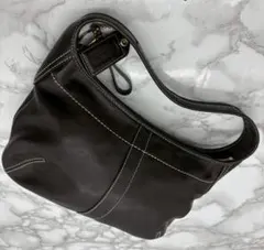 [極美品] vintage coach old hobo bag black