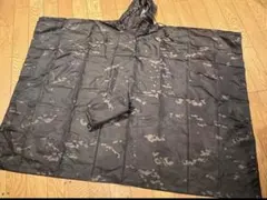 ウクライナ戦争米軍NATO軍夜専用マルチカム迷彩柄フード付きレインコートポンチョのサムネイル