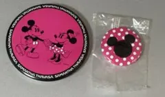 サマンサタバサ　ミッキー &ミニー 缶バッチ