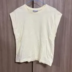ZARA ノースリーブカットソー ライトイエロー Mくらい