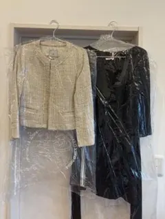 美品● ROPE PICNIC ●ベージュツイードジャケット・ワンピースセット