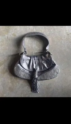 00's vintage シルバー　ハンドバッグ　archive 平成　ギャル