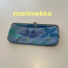 marimekko 花柄　ポーチ　がま口