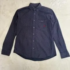 【希少】バーバリーブラックレーベル ドット柄 ボタンダウンシャツ ホースロゴ刺繍