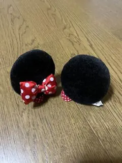 ミニーマウス カチューシャ 赤い水玉リボン