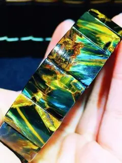 15CT タイガーアイ キャッツアイ 真珠 ブローチ バーブローチ 