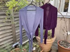 カシュクールカーディガン青系　カットソー