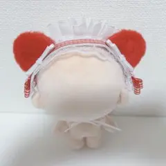 【翌日発送】　レッドとホワイトの猫耳　ヘッドドレス