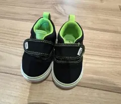 VANS ブラック/グリーン スリッポン