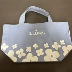 【ILLUMS】花柄ランチバッグ ライトブルー
