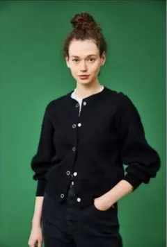 THE SHINZONE シンゾーン　ケープリンカーディガン　ブラック