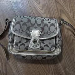 Coach ショルダーバッグ ブラウン ゴールド