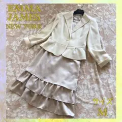 EMMA JAMES セットアップ ワンピース ピンクベージュ×ジャケット白 M