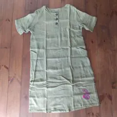 ワンポイント刺繍　コットンワンピースのサムネイル