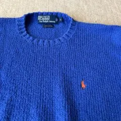 Polo by Ralph Lauren 青 コットンニット Lサイズ