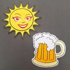 1セット限り　刺繍アイロンワッペン 人気のアメカジ2枚セット