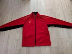 asics　アシックス　ジャージ　上着　ジャンパー　スポーツ　サッカー　野球　赤