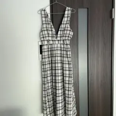 laulea チェック柄 マキシドレス