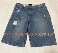 QUIKSILVER クィックシルバー　デニムショートパンツ Sサイズのサムネイル