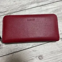 BARCOS 長財布 ラウンドファスナー レッド