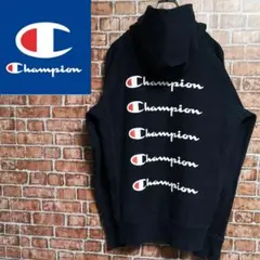 【レア】リバースウィーブ チャンピオン プルオーバーパーカー 刺繍ロゴ XL