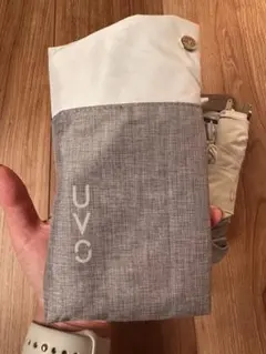 UVO 晴雨兼用 折りたたみ傘 グレー ホワイトのサムネイル