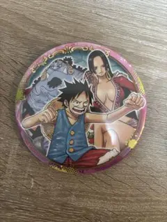 ONEPIECE ビック缶バッジ　ルフィ・ハンコック・ジンベイ