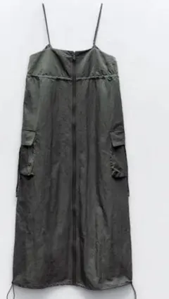 ZARA ナイロンジップワンピース