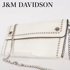 J&M Davidson シルバーショルダーバッグ メタリック スタッズ - メルカリ