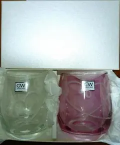 GW NARUMI ハート模様 ガラスコップ 2個セット