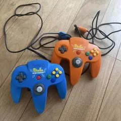Nintendo 64 コントローラー　ピカチュウ 青 オレンジ 2個セット
