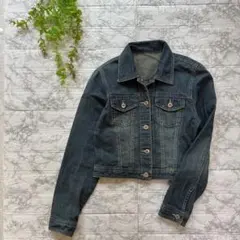 y2k クロップド丈 デニムジャケット ショート丈 M アメカジ 平成 古着