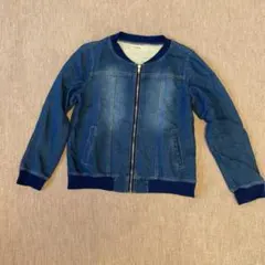 デニムブルー ジップアップジャケット
