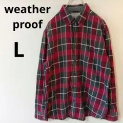 USA古着 Weatherproof ネルシャツ レッド L