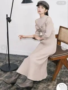 LILY BROWNレイヤードニットワンピース F