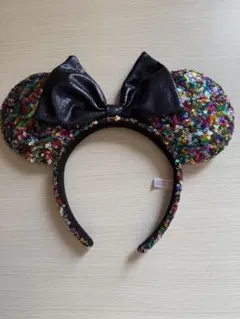 ミニーマウス耳 ヘアバンド 東京ディズニーリゾート、スパンコール