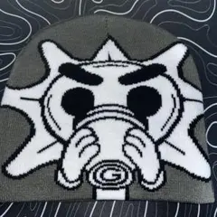 Grow Around ビーニー　ニット帽　グレー　ホワイト　新品