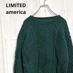 LIMITED america ケーブル編み　ハンドニットセーター