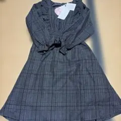 m petit bymisako チェック柄 フリルワンピース 130 新品
