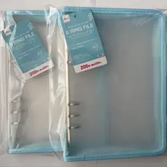 ダイソー A5 6リングファイル シール帳 バインダー 2点セット