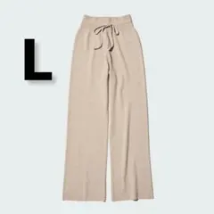 UNIQLO / ウォッシャブルニットリブパンツ　Lサイズ