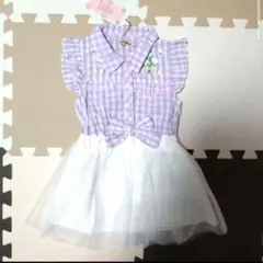 ☆おはな 刺繍 ワンピース☆ 90のサムネイル