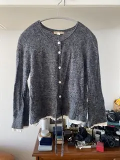 お値下げ【HUMAN WOMAN】 グレー カーディガン