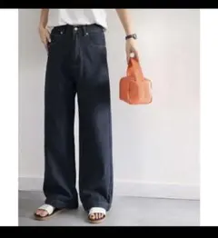 クラシカエルフ　美シルエット　ハイウエストルーズデニムパンツ　未使用　L