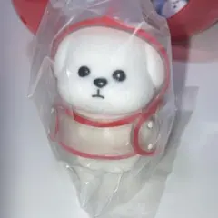 レインコート犬 マスコットフィギュア レッド