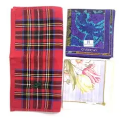 新品　クリスチャン ディオール　大判ハンカチーフ　花柄　ジバンシィハンカチ