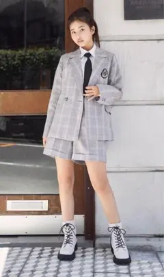 卒服2025 Lovetoxic セットアップ シャツ ネクタイ 150サイズ