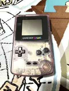 【ジャンク品】ゲームボーイカラー 本体 クリアパープル CGB－001