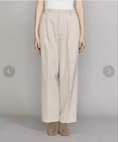 タックイージー ワイドストレートパンツ -ウォッシャブル-