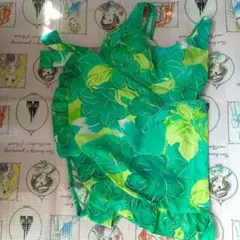 花柄ワンピース水着 パレオ付き